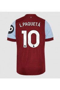 West Ham United Lucas Paqueta #10 Jalkapallovaatteet Kotipaita 2023-24 Lyhythihainen